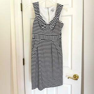 Spring and Summer Dress Black and White Stripes with Stretch for comfort! Size 6